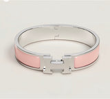 Clic H Bracelet Pink in Silver Hardware - B006