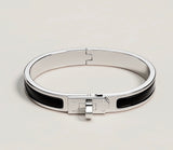 Mini Clic Kelly Black in Silver - B004