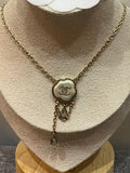 Elegant Pearl Camellia Necklace - N013