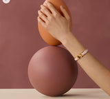 Clic H Bracele Pink in Gold Hardware - B008
