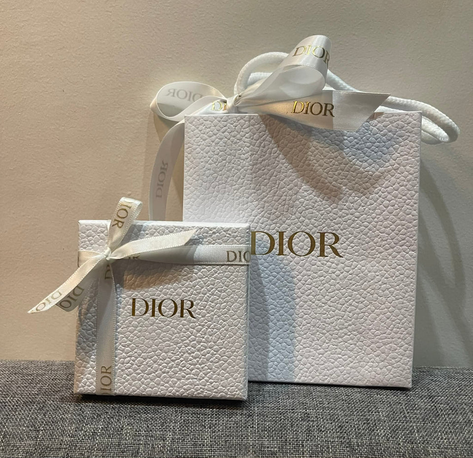 CD Letter Bow Silver Earrings – E016
