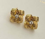 Square Shaped Stud Earrings - E004
