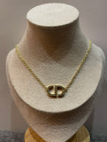 CD Letter Pendant Necklace - N024