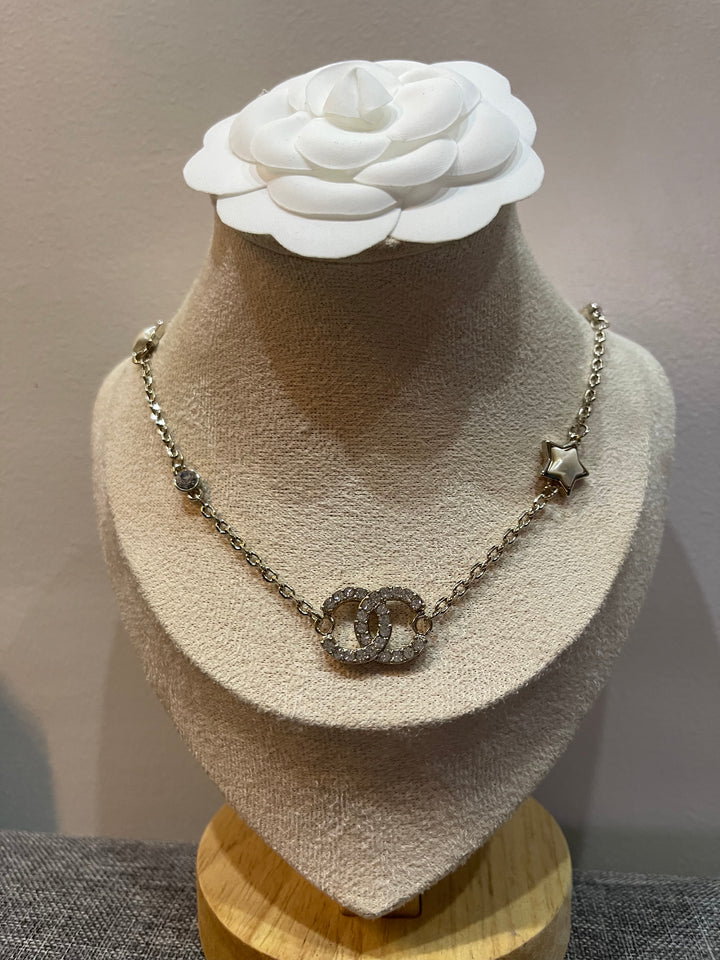 CC Pendant with Star Charm Necklace - N006