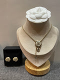Elegant Pearl Camellia Necklace - N013