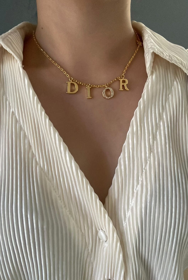 CD Letter Pendant Necklace - N012