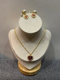 CD Red Heart Necklace - N005