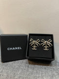Luxury Crystal Bow CC Earrings - E022