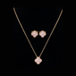 Clover Pink Mother of Pearl Jewelry Set- S004