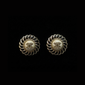 Pearl & Leather Chain Round CC Earrings - E047
