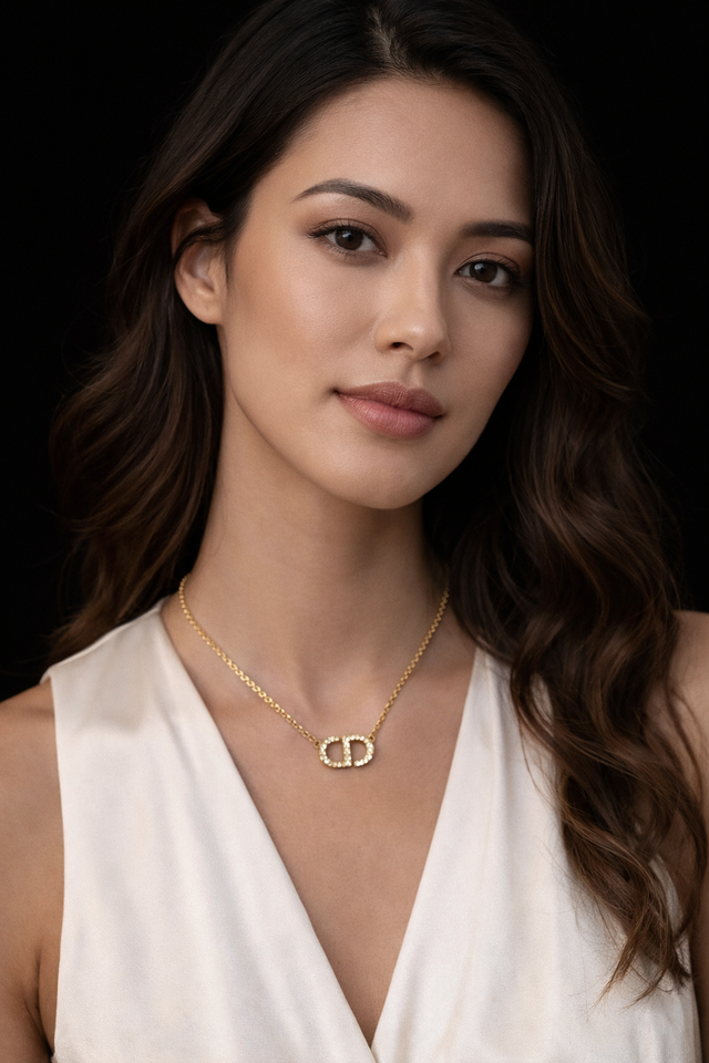CD Letter Pendant Necklace - N024