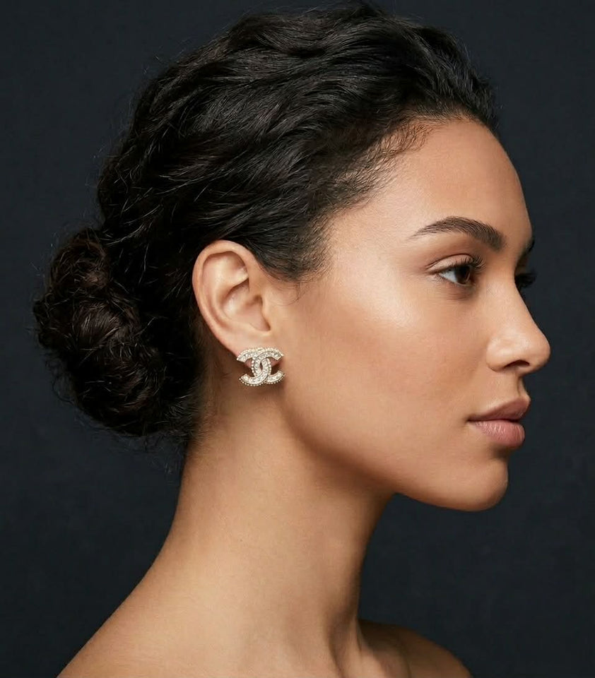Classic CC Medium Stud Earrings - E017
