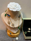 Luck Spring Butterfly Floral Long Necklace - N032
