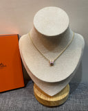 Mini Pink H Letter Necklace - N009