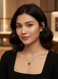 CD Red Heart Necklace - N005