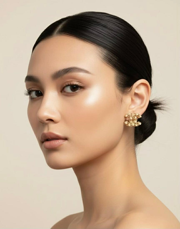 CC Pearl Filigree Studs - E001
