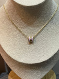 Mini Pink H Letter Necklace - N009