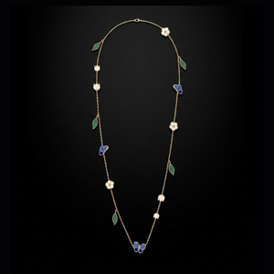 Luck Spring Butterfly Floral Long Necklace - N032