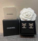 CC Bow Silver Stud Earrings - E038