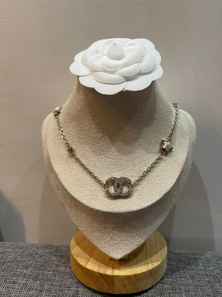 CC Pendant with Star Charm Necklace - N006