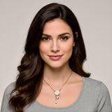 Elegant Pearl Camellia Necklace - N013