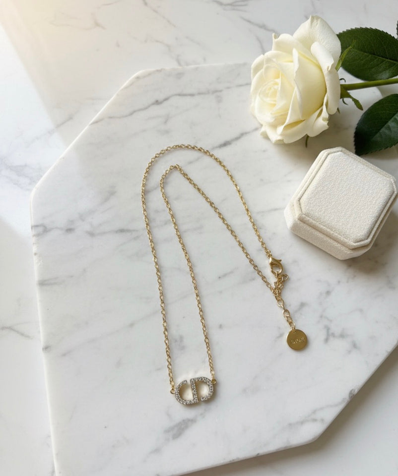CD Letter Pendant Necklace - N024