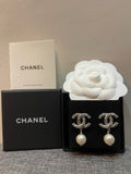Elegant Pearl Drop Silver Earrings - E023