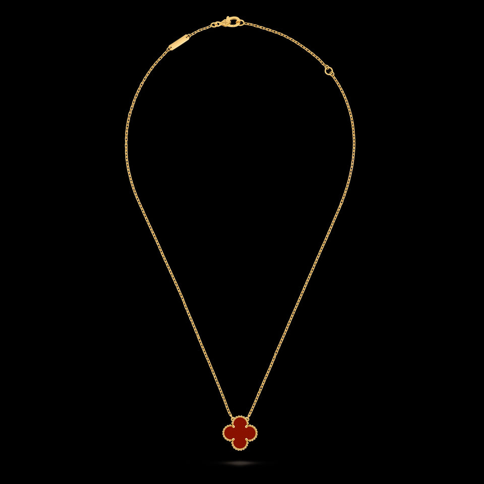 Clover Red Pendant Necklace - N007