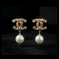 Elegant CC Pearl Drop Earrings - E002