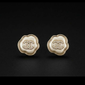 Camellia Pearl Stud Earrings - E003