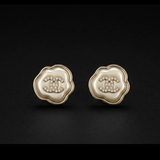 Camellia Pearl Stud Earrings - E003