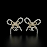 Two Tone Bow Knot Earrings - E005