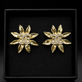 CC Gold Sunburst Earrings - E006
