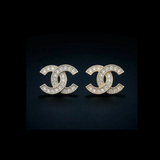 Small CC Crystal Earrings - E008