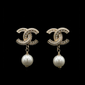 Classic Pearl Drop CC Earrings - E012