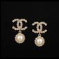 CC Scalloped Pearl Drop Earrings - E015