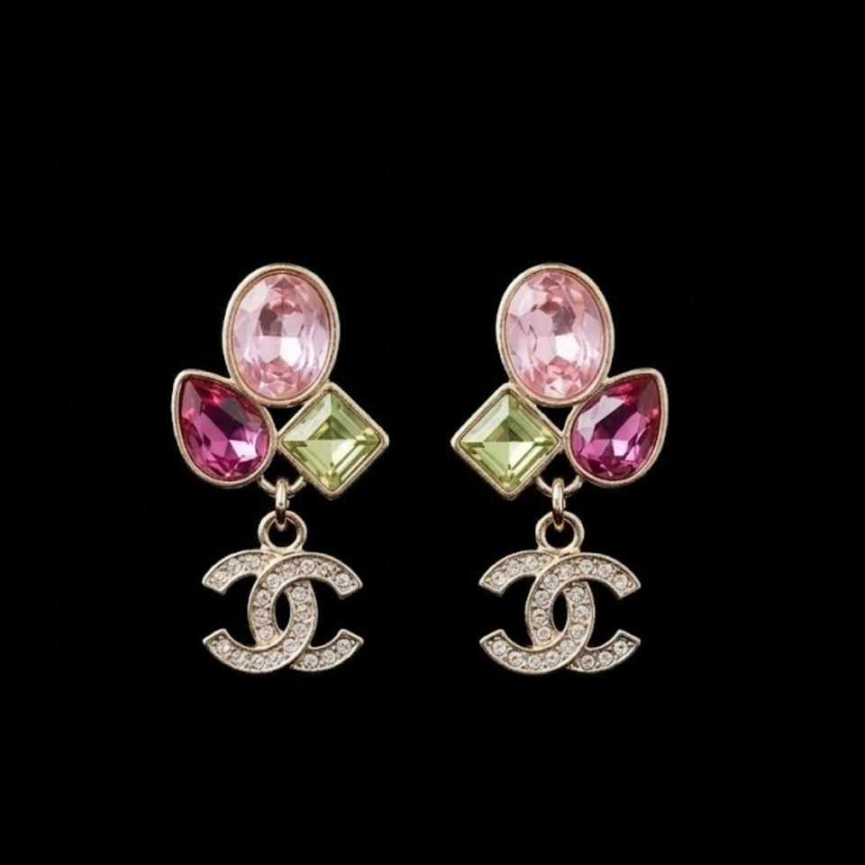 CC Multicolor Crystal Drop Earrings - E020