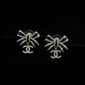 Luxury Crystal Bow CC Earrings - E022