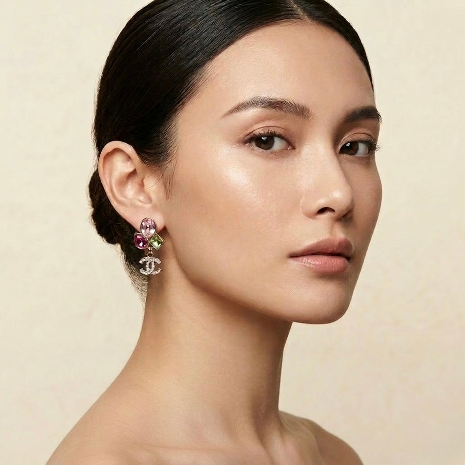 CC Multicolor Crystal Drop Earrings - E020