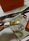 Clic H Bracelet White in Gold Hardware - B005