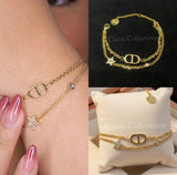Double Chain CD Star Bracelet - B010