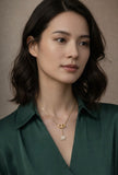 Gold CD Star Drop Pendant Necklace - N023
