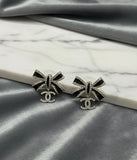 Luxury Crystal Bow CC Earrings - E022