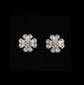 Crystal Camellia Silver Earrings - E026