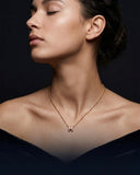 Mini Pink H Letter Necklace - N009