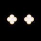 Clover Gold Mother of Pearl Stud Earrings - E035