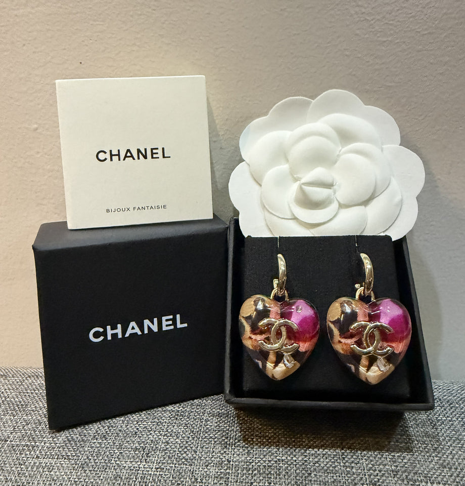 CC Vibrant Color Heart Earrings - E044