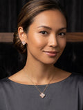 Clover Pink Mother of Pearl Jewelry Set- S004