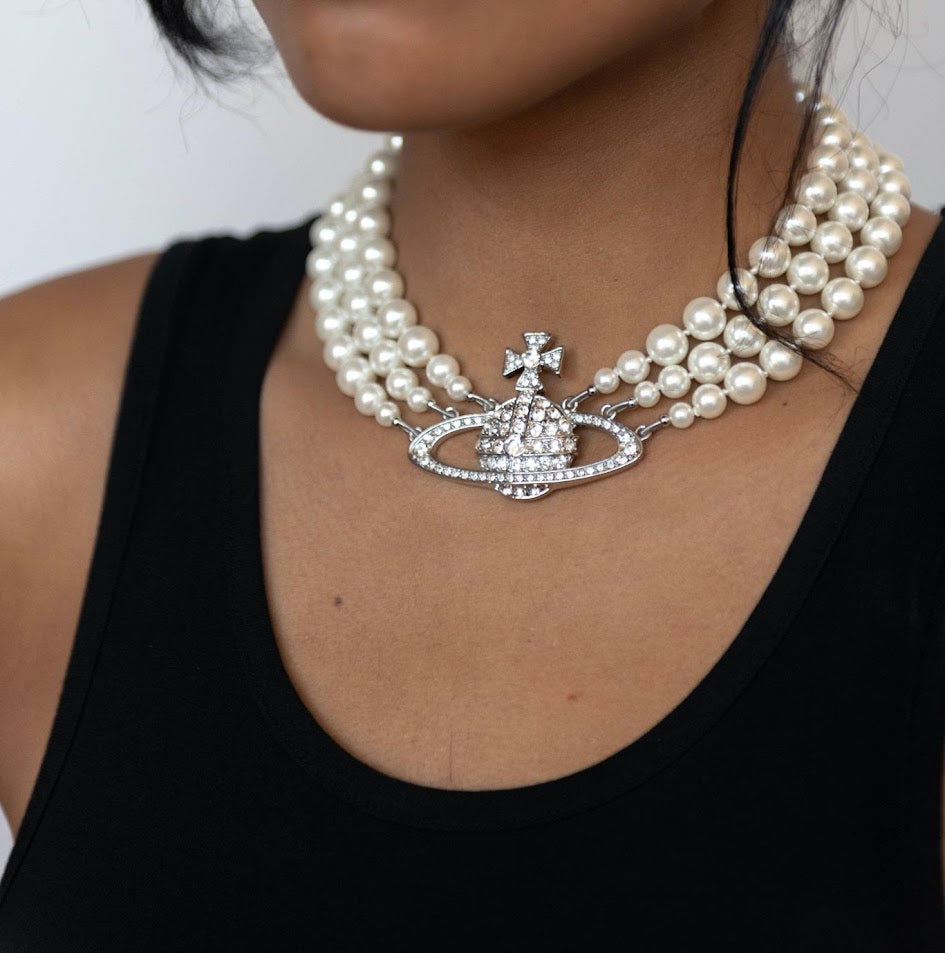 Vivienne Westwood Layered Pearl Choker - N028