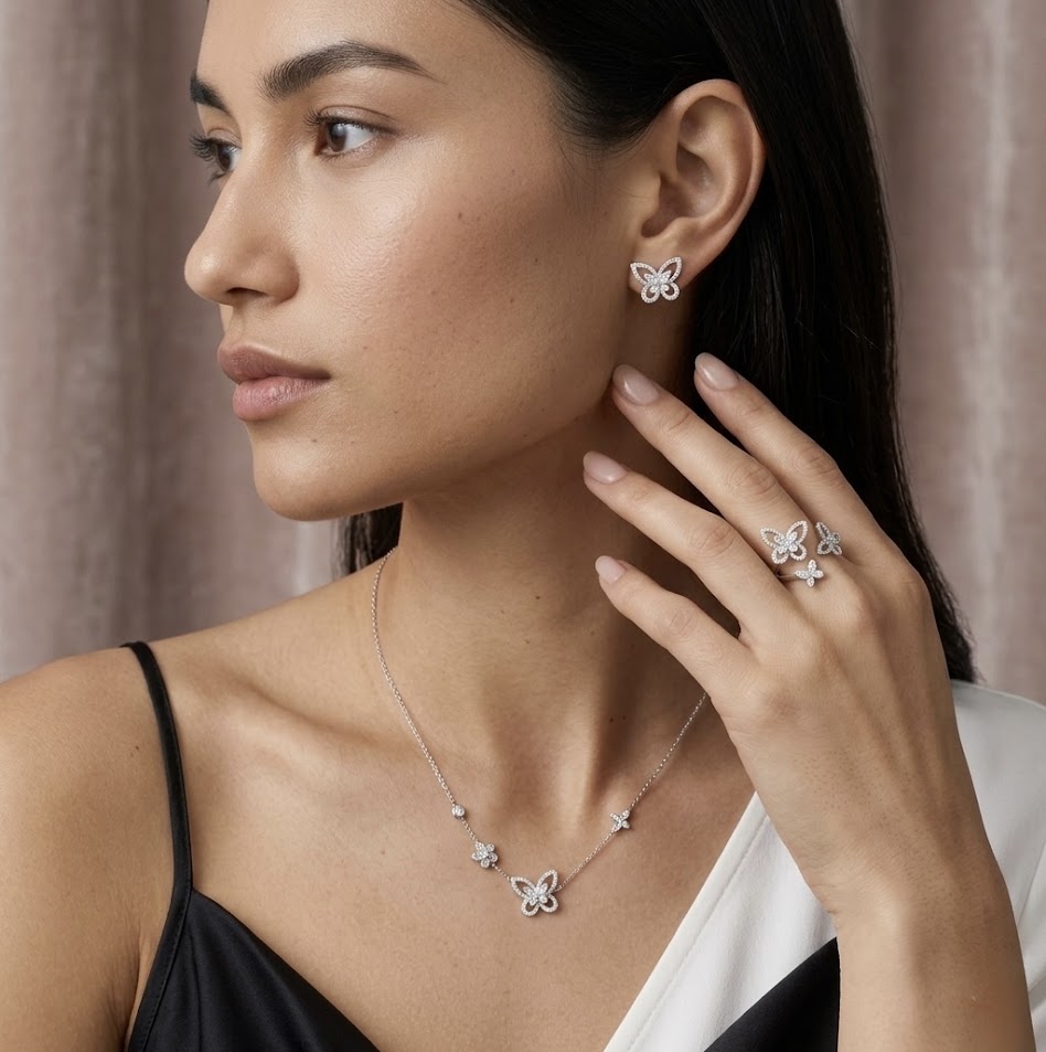 GRAFF Butterfly Set (Earrings and Necklace) - S002